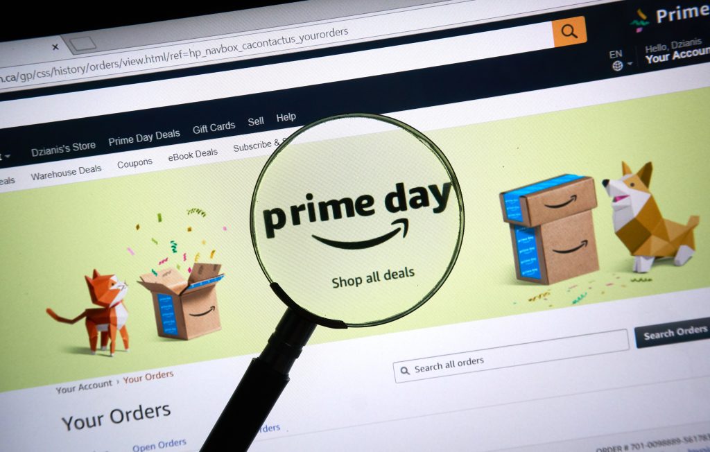Amazon prime day page on official amazon site
