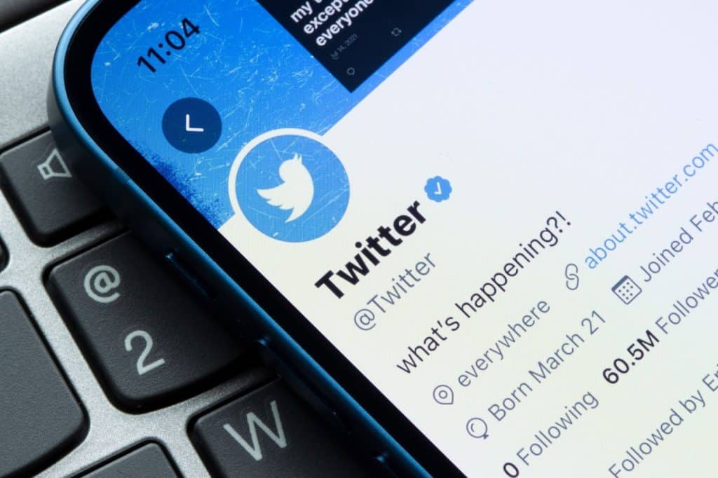 Twitter logo with text Most popular social media platform worldwide