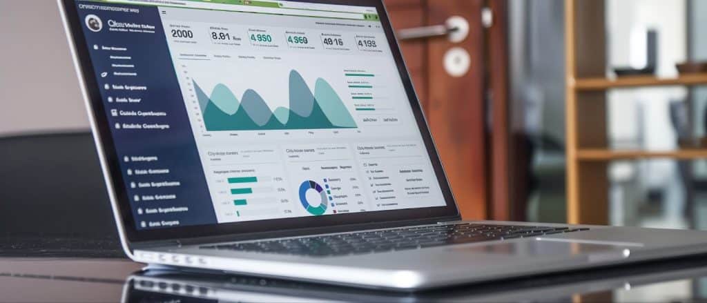 A laptop displaying a dashboard, symbolizing email marketing and segmentation strategies for a Utah marketing agency.