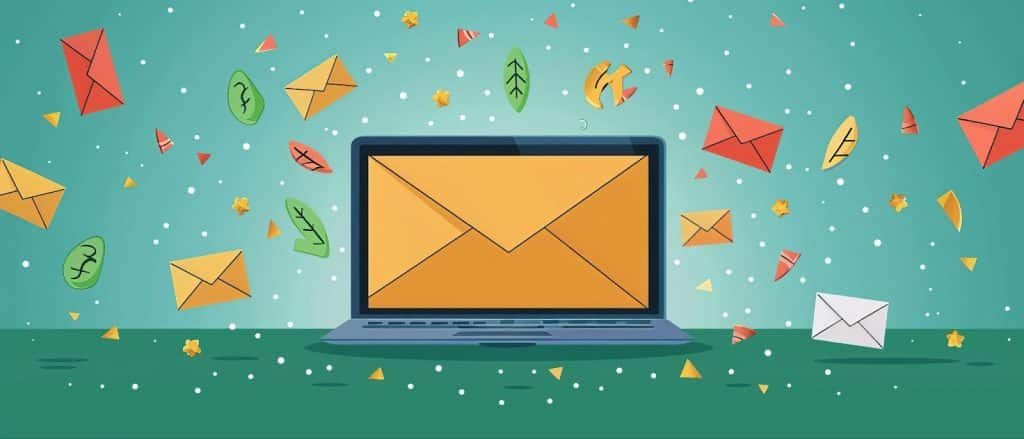 Visual guide on sending emails to customers, focusing on email marketing strategies and effective subject lines.